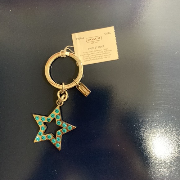 Y2K Vintage COACH Pave Star Keychain - Picture 5 of 6